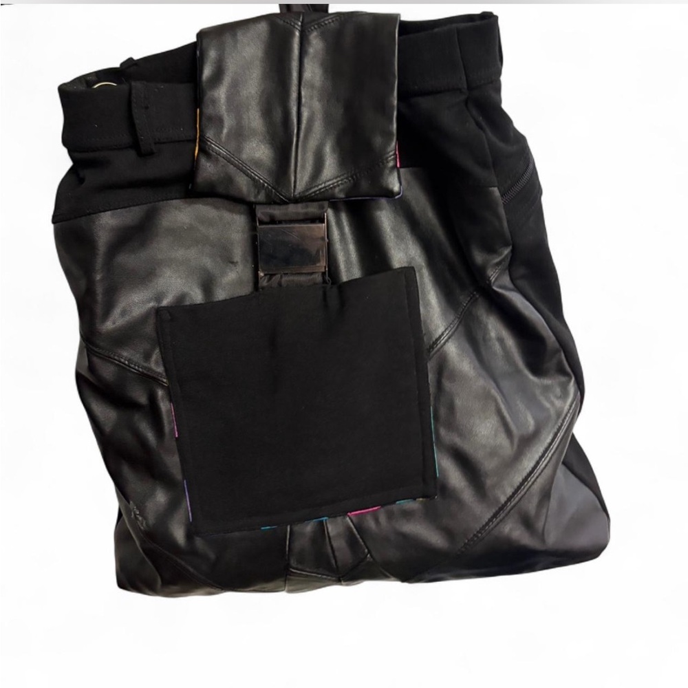 Black Leather Backpack